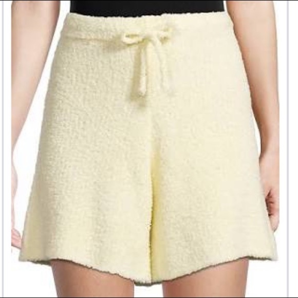 Danielle Bernstein Yellow banana cream cozy Knit pull on shorts new with tags - Picture 7 of 7